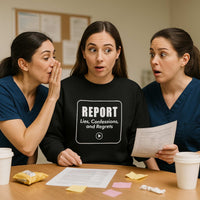 π Report = Lies, Confusion & Regret | Nurse Burnout Sweatshirt