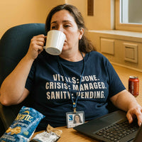 🩺 Vitals: Crisis. Sanity: Optional. | Nurse Shift Tee