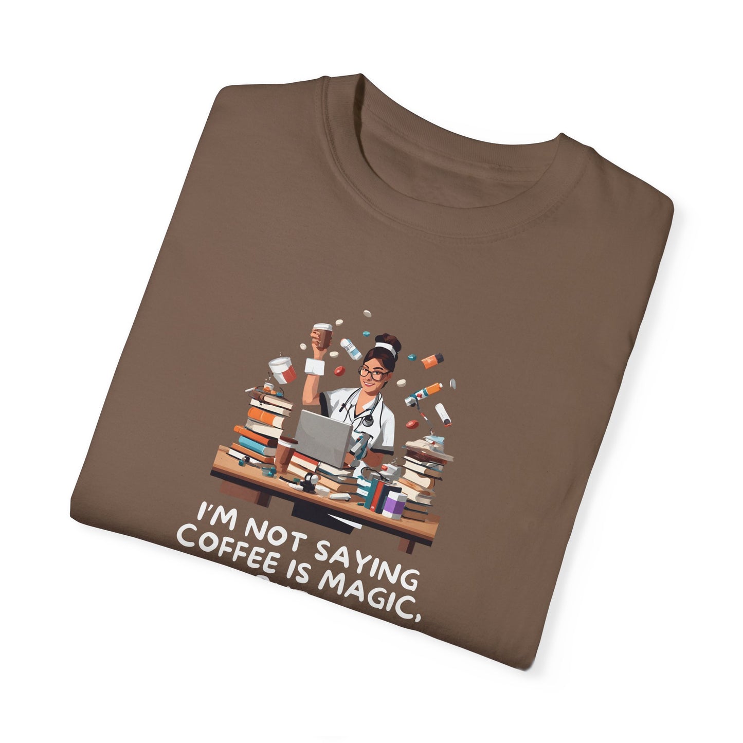 Funny Nursing Student T-Shirt | Coffee Magic | Juggling School Chaos