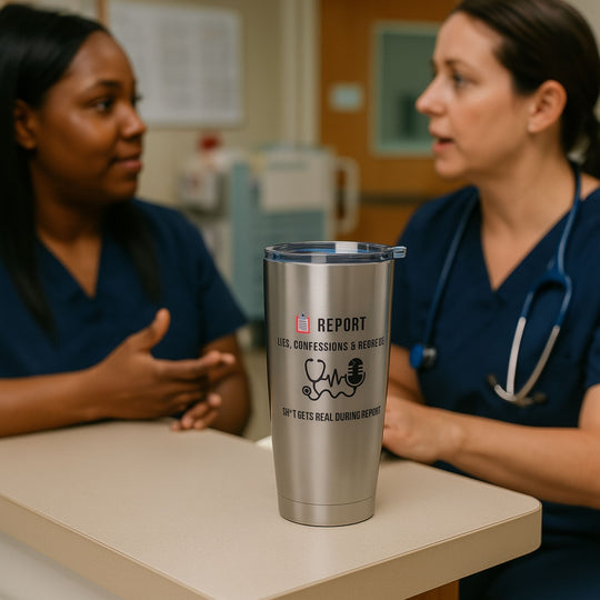 🧾 REPORT: Lies, Confessions & Regrets | 20oz Stainless Nurse Tumbler