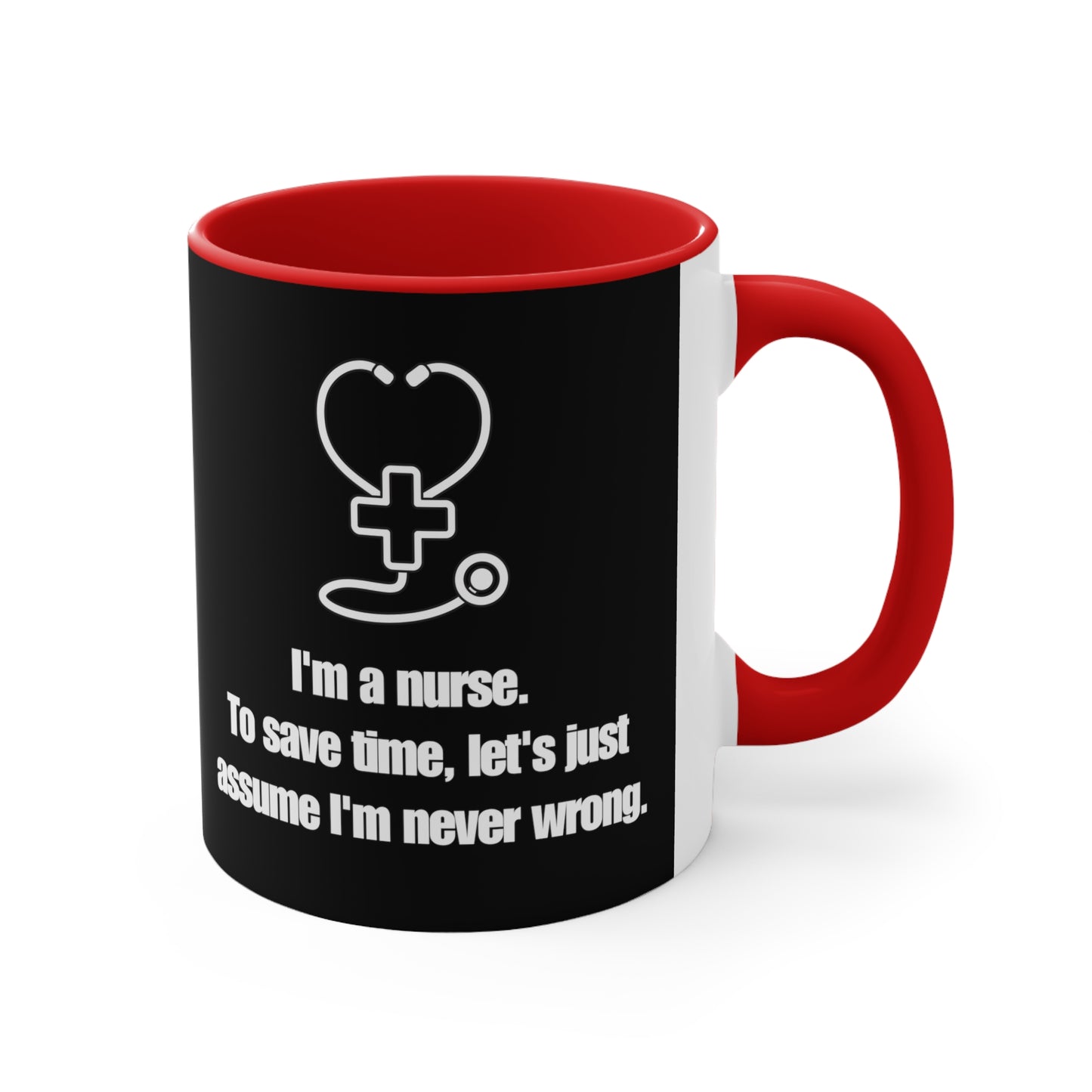 I’m a Nurse, Never Wrong 11oz Ceramic Coffee Mug