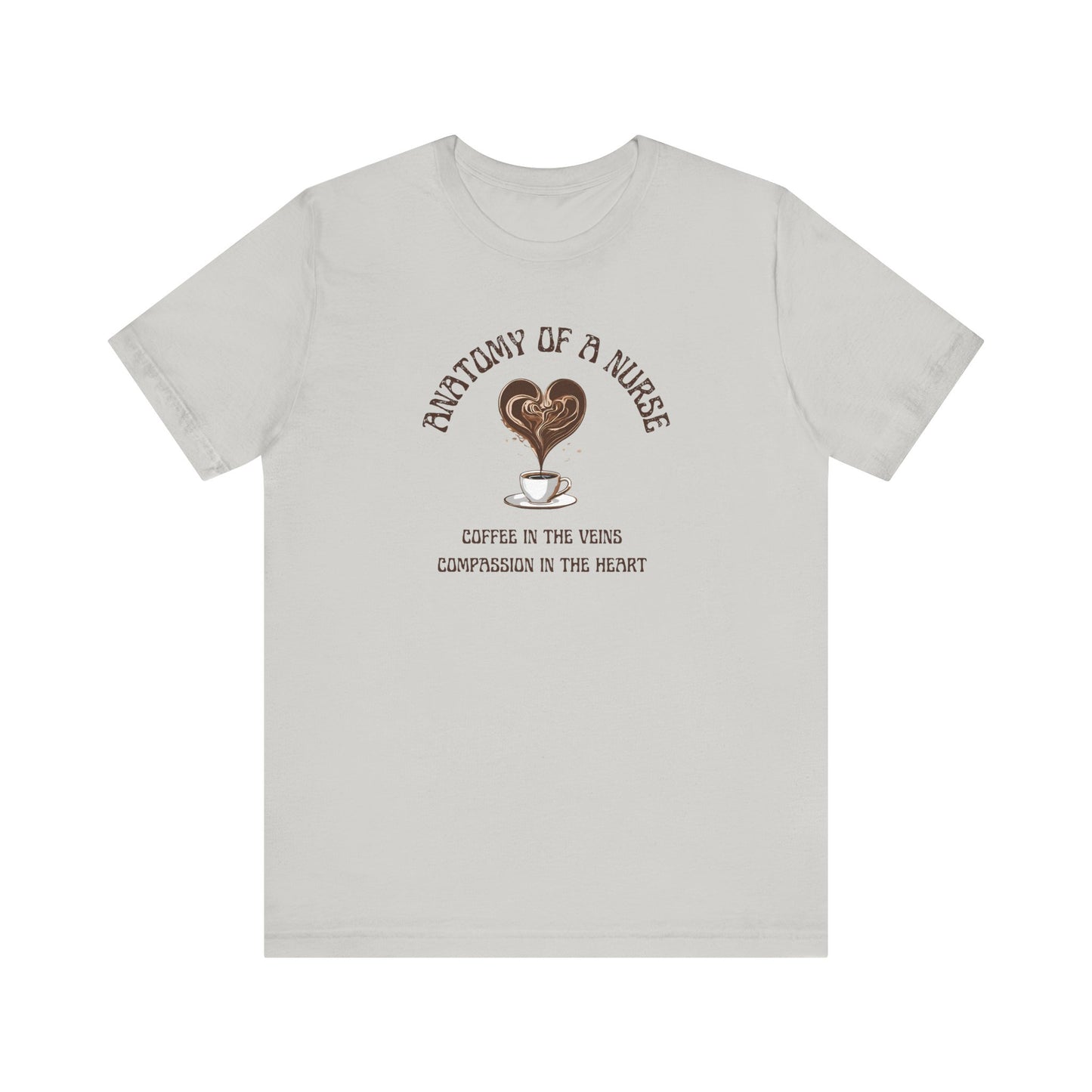 Anatomy of a Nurse: Coffee in the Veins, Compassion in the Heart – Funny Nurse Shirt ☕❤️