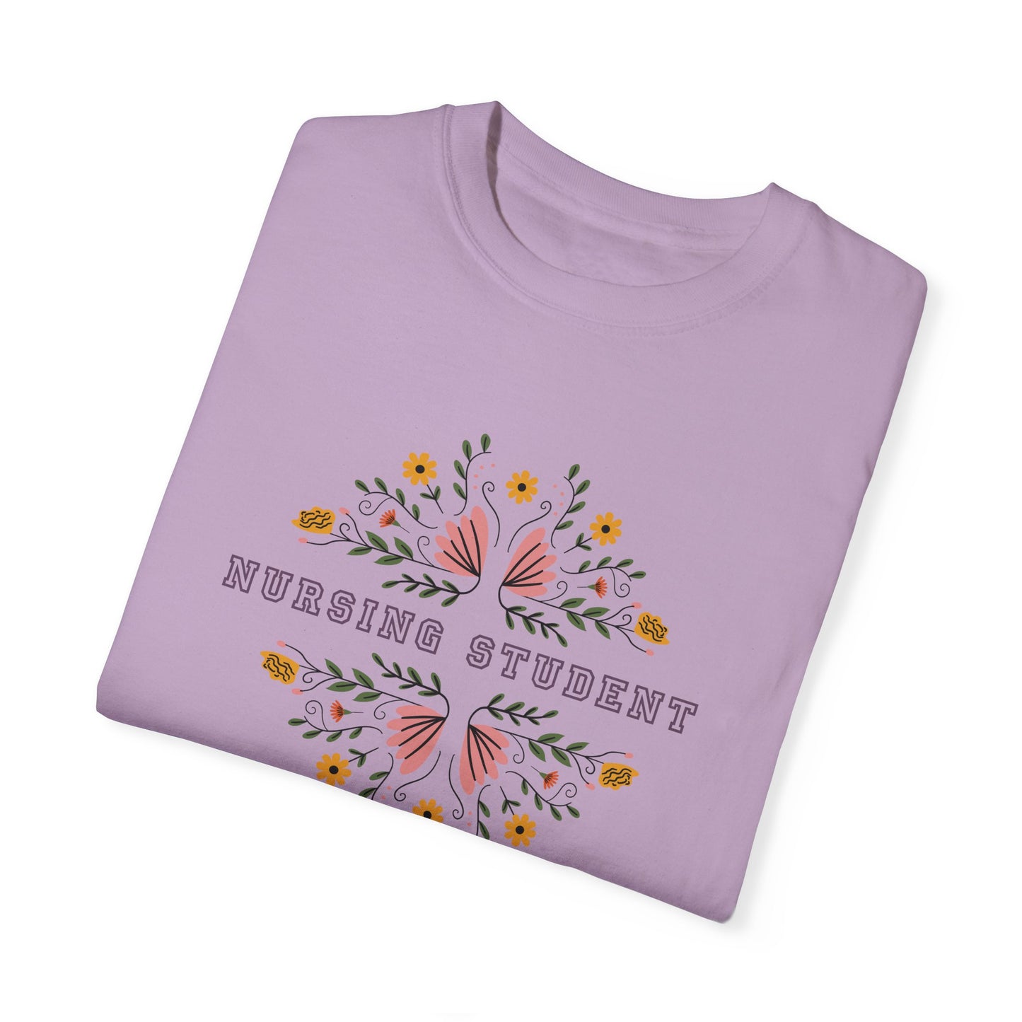 Floral Nursing Student T-shirt