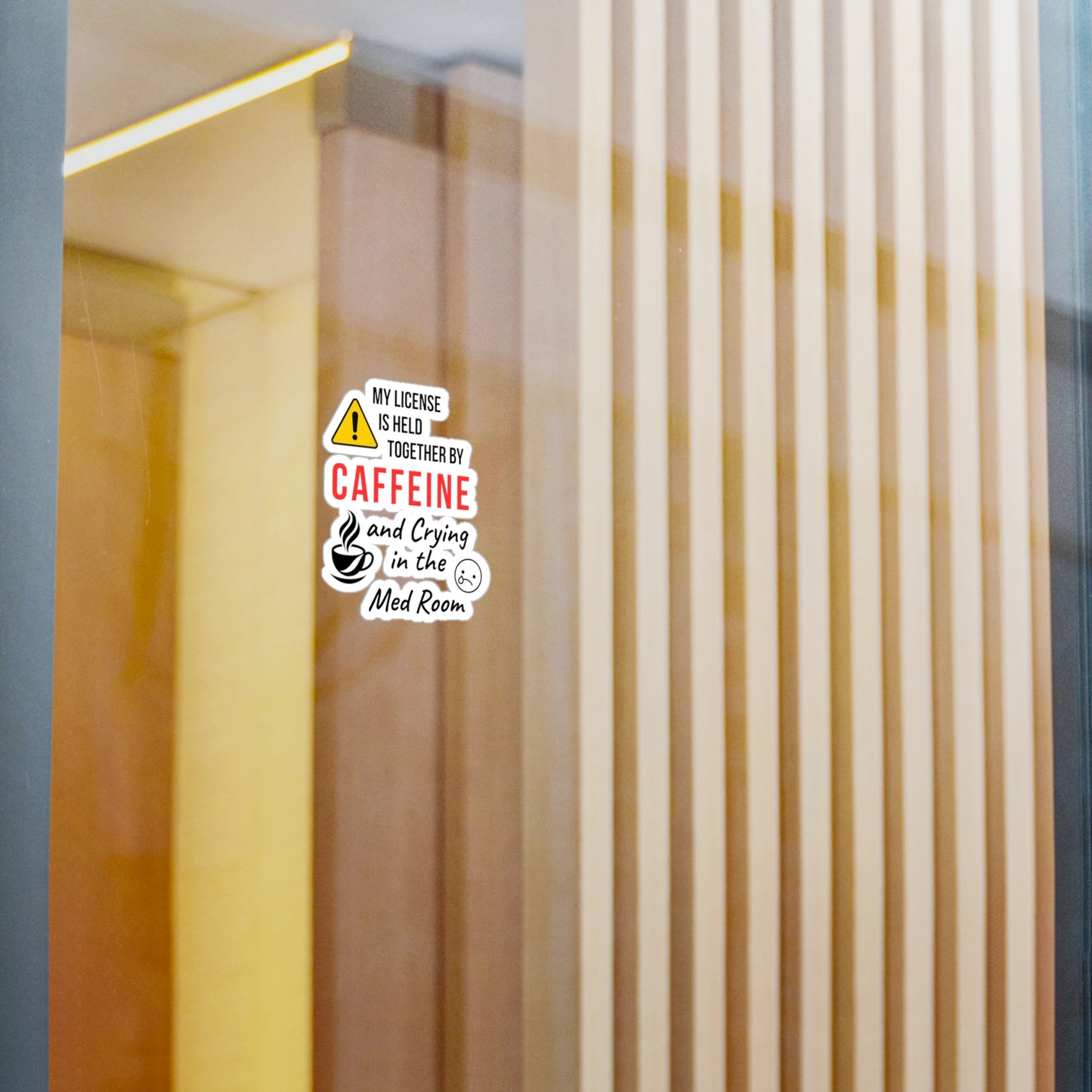 ☕ Caffeine Drip IV Bag | Nurse Burnout Vinyl Sticker