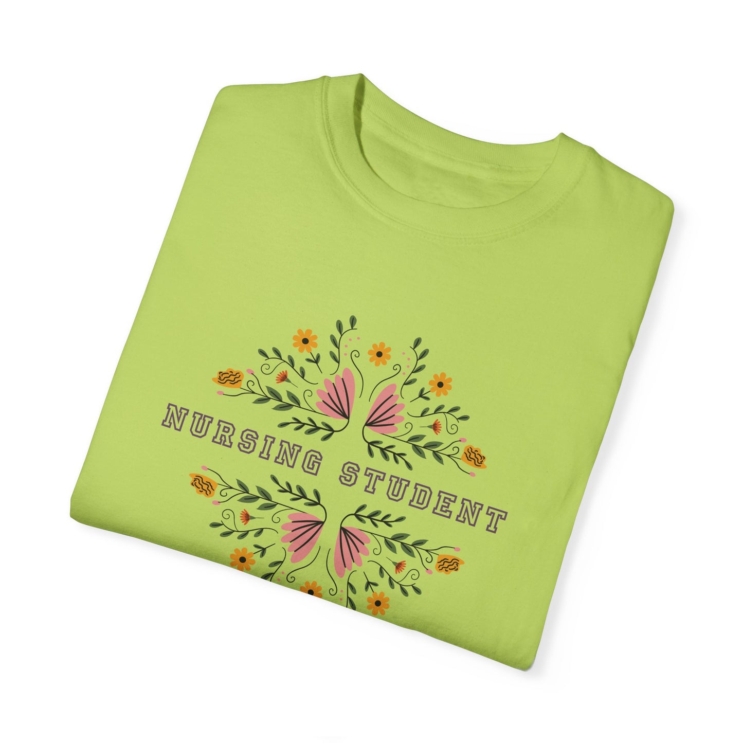 Floral Nursing Student T-shirt