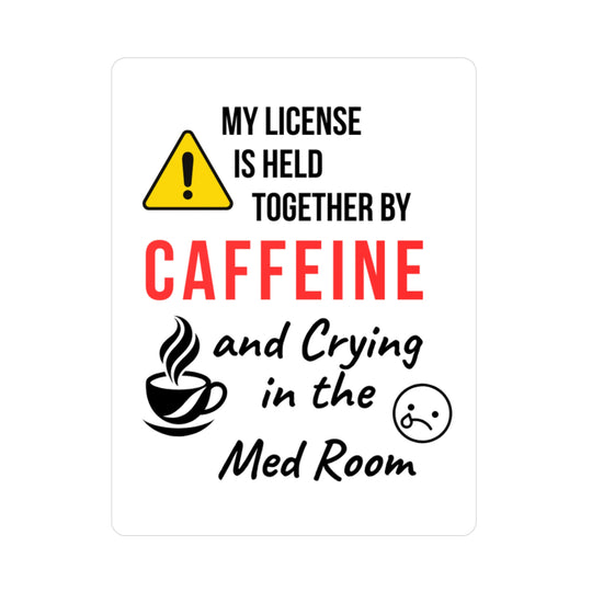 Caffeine and Crying Vinyl Decals | Fun Wall Decor, Coffee Lover Gifts, Nurse Humor, Laptop Stickers, Office Vibes