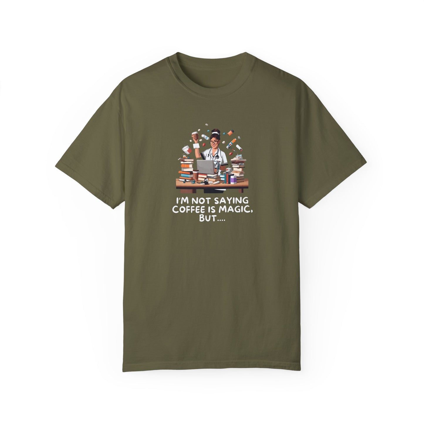 Funny Nursing Student T-Shirt | Coffee Magic | Juggling School Chaos