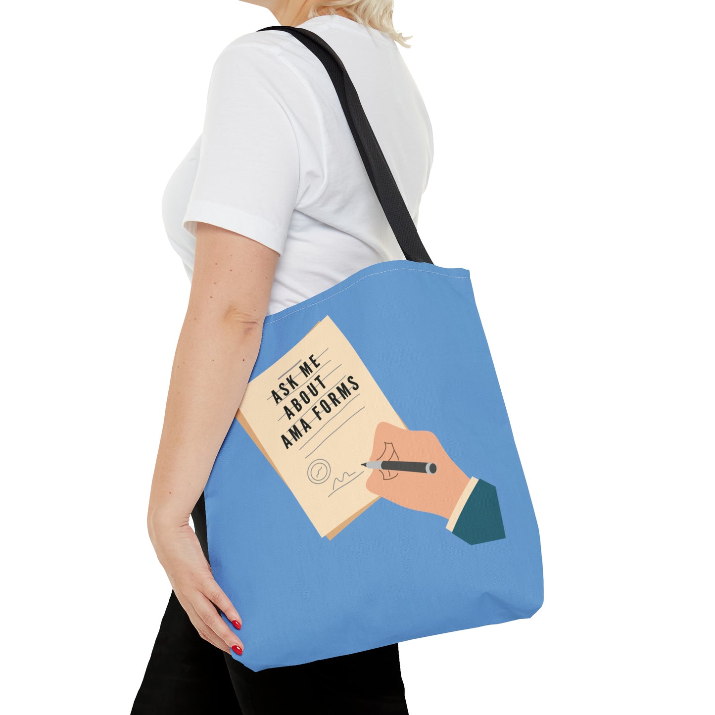 Nurse Tote Bag: "Ask Me About AMA Forms" - Durable, Spacious, & Hilarious