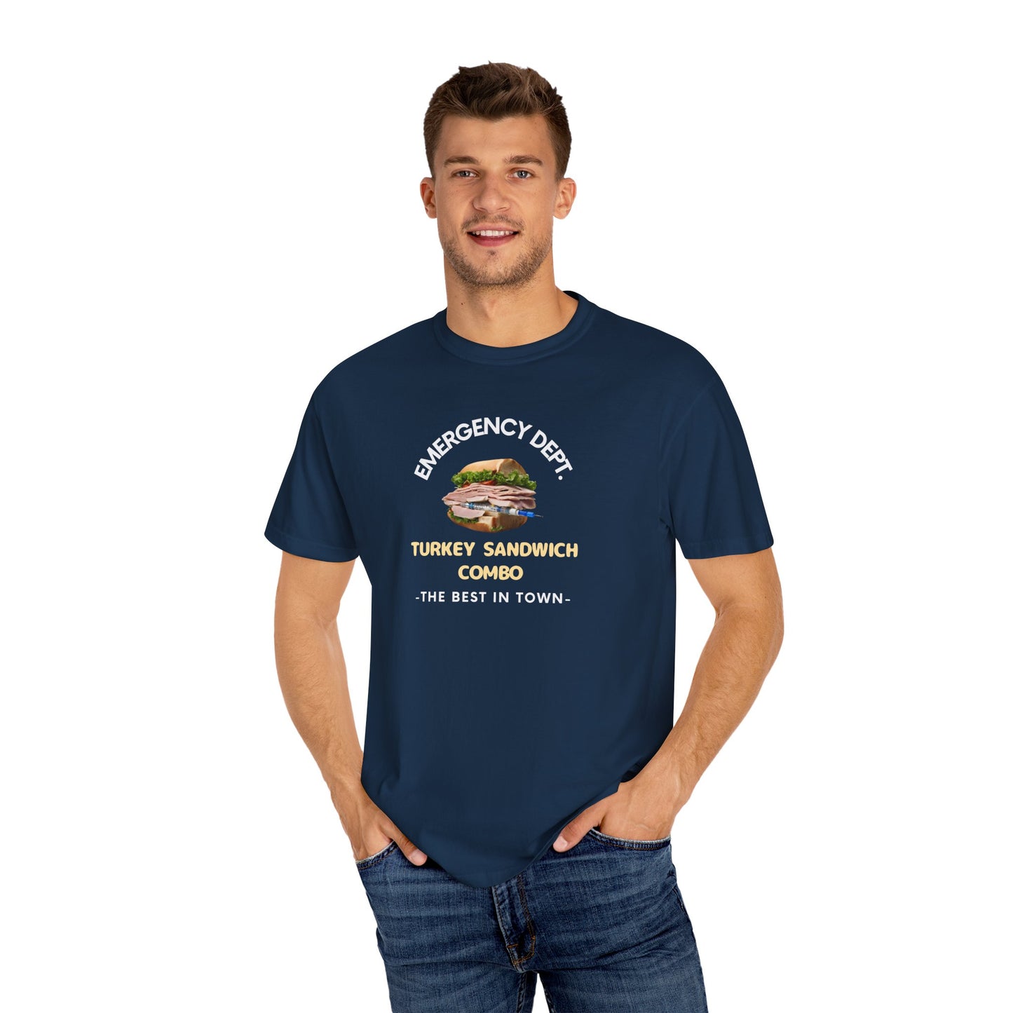 ER Nurse Laugh-Out-Loud Tee - Turkey Sandwich & Syringe Graphic