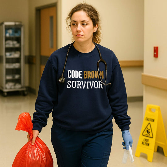 💩 Code Brown Survivor | Nurse Fecal Warfare Sweatshirt