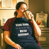 🧠 Vitals Stable. Nurse Unhinged. | Burnout Sweatshirt