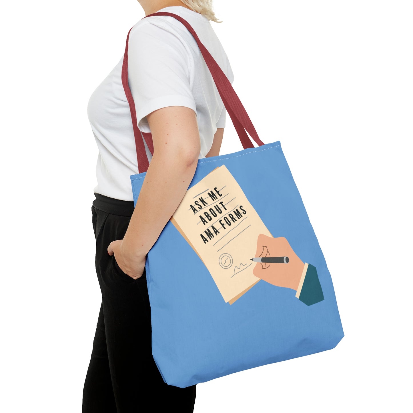 Nurse Tote Bag: "Ask Me About AMA Forms" - Durable, Spacious, & Hilarious