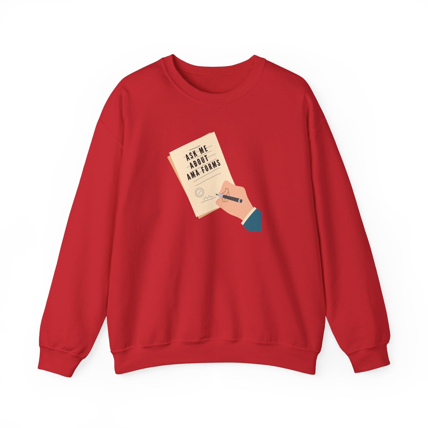 Funny Nursing Sweatshirt – ‘Ask Me About AMA Forms’ – Cozy Humor for Healthcare Heroes! 📝👩‍⚕️