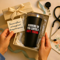 ☕ PRN Coffee & Shift Trauma | 20oz Tumbler for Nurses on the Edge