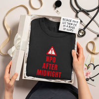 🕛 NPO After Midnight (Except Trauma + Chaos) | Nurse Burnout Sweatshirt