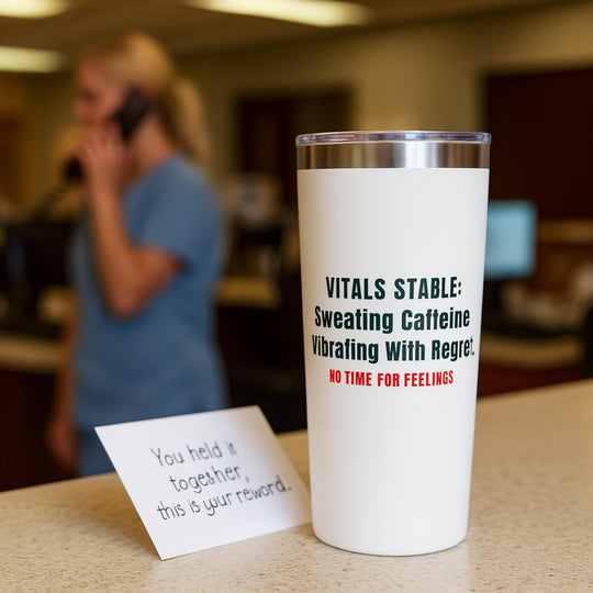 ☕️ Coffee First. Chart Later. | Nurse Tumbler 20oz (Vitals Optional)