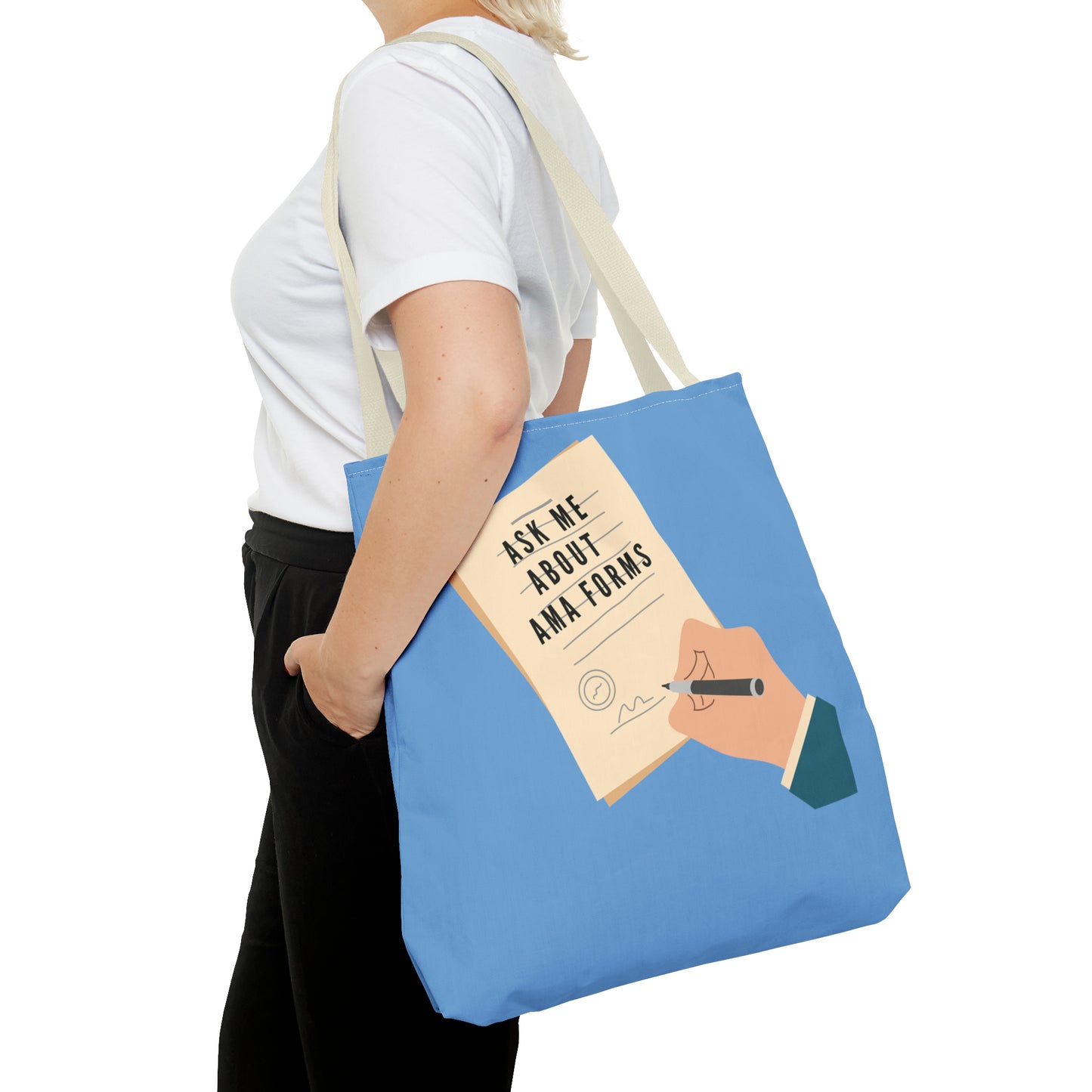 Nurse Tote Bag: "Ask Me About AMA Forms" - Durable, Spacious, & Hilarious