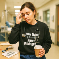 🧠 Vitals Stable. Nurse Unhinged. | Burnout Sweatshirt