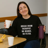 🛋️ Break‑Room Therapist | Nurse Burnout Sweatshirt