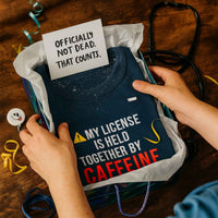 ⚠️ “Held Together by Caffeine & Crying ⚕️ | Ultimate Burnout Nurse Sweatshirt”