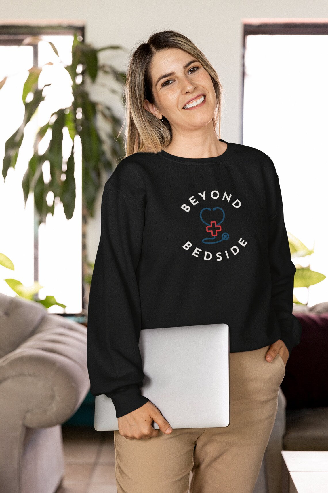 Beyond Bedside Logo Sweatshirt – Show Off Your Nursing Pride in Style! 🩺✨