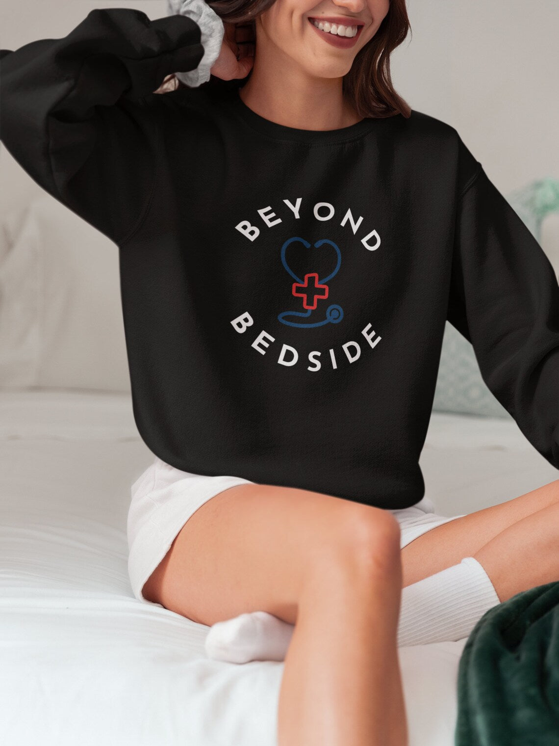 Beyond Bedside Logo Sweatshirt – Show Off Your Nursing Pride in Style! 🩺✨