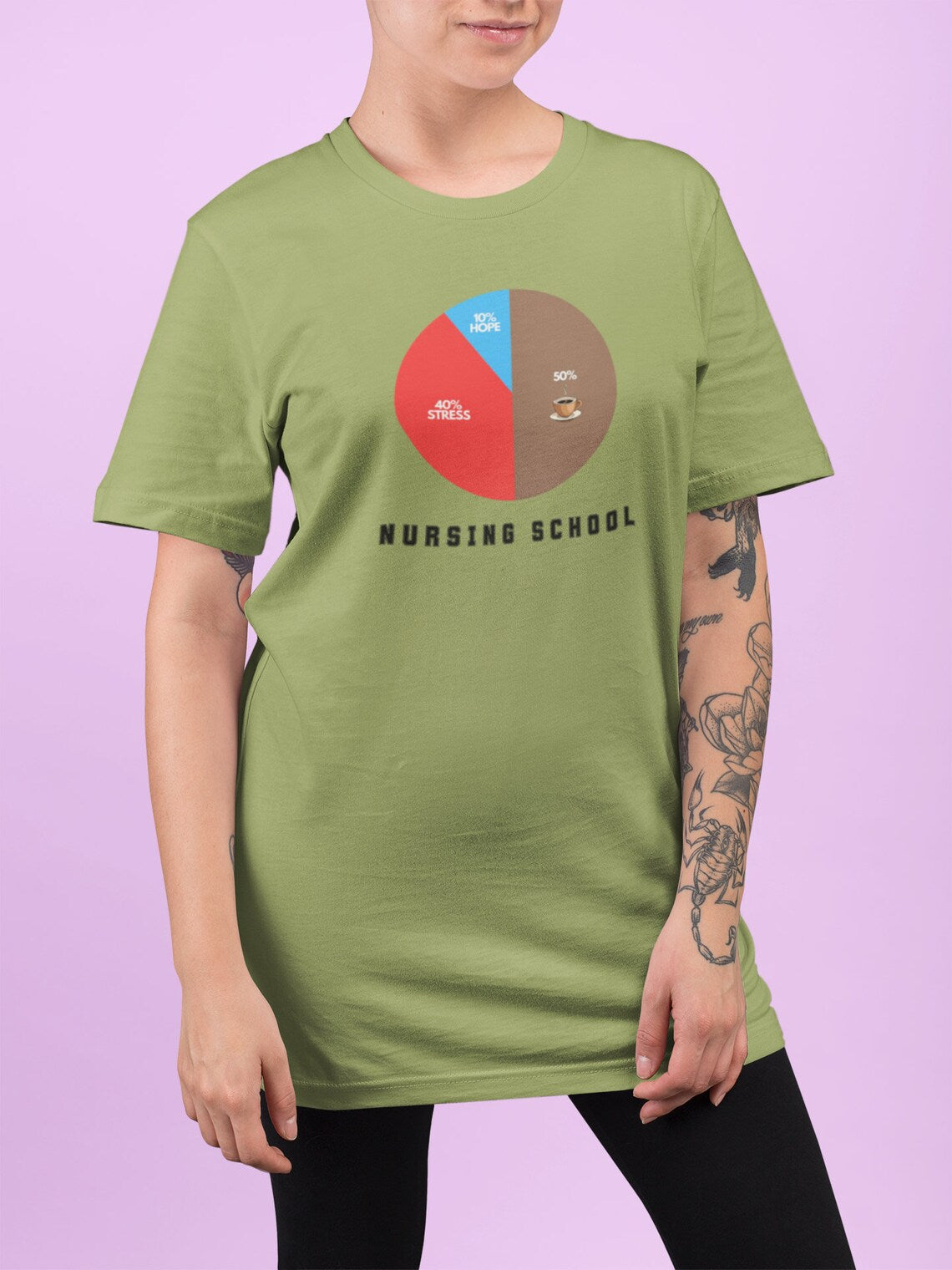 Nursing School Pie Chart T-shirt