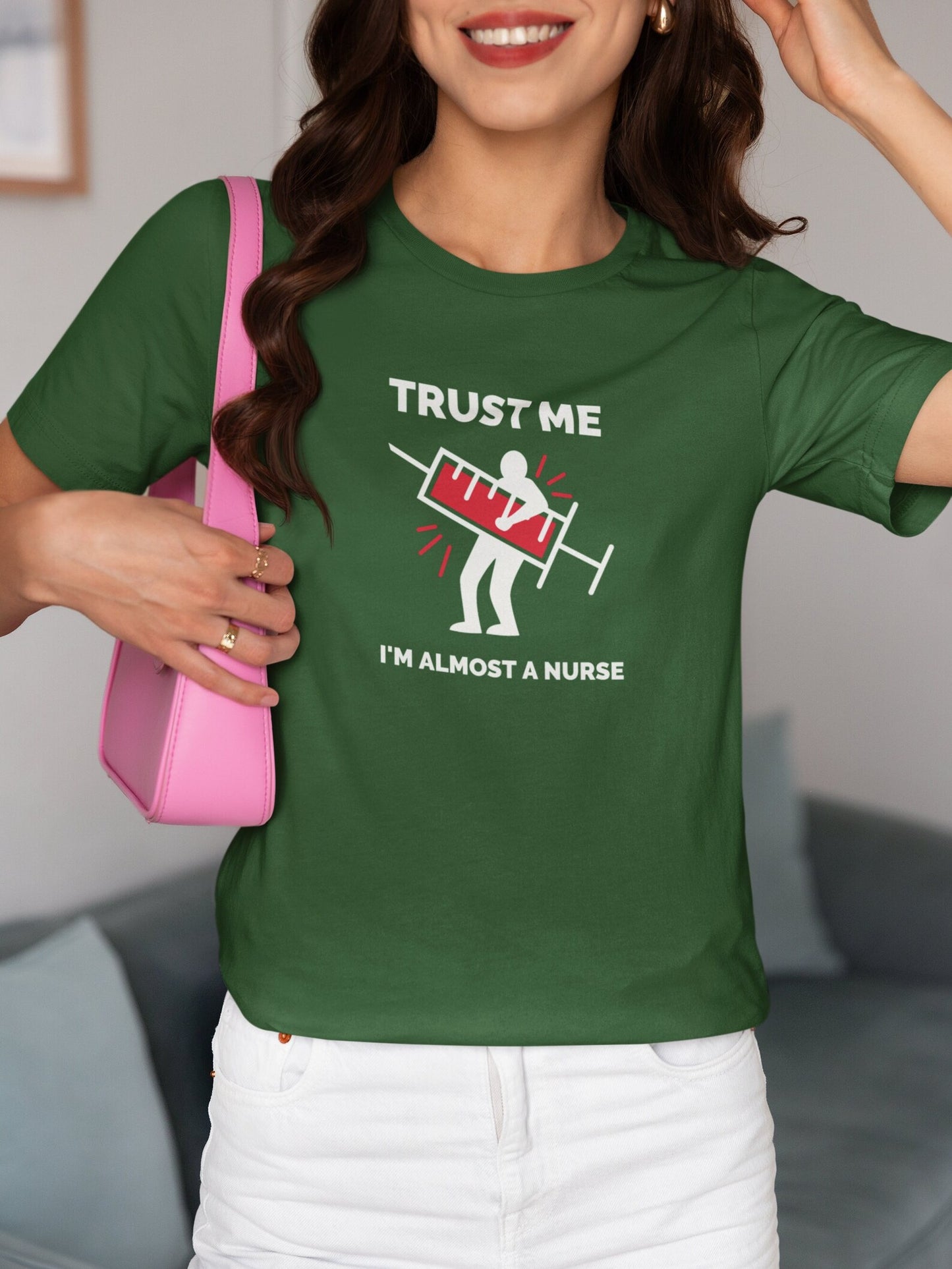 🎉 Funny Nurse T-Shirt: Trust Me, I’m Almost a Nurse 🎉