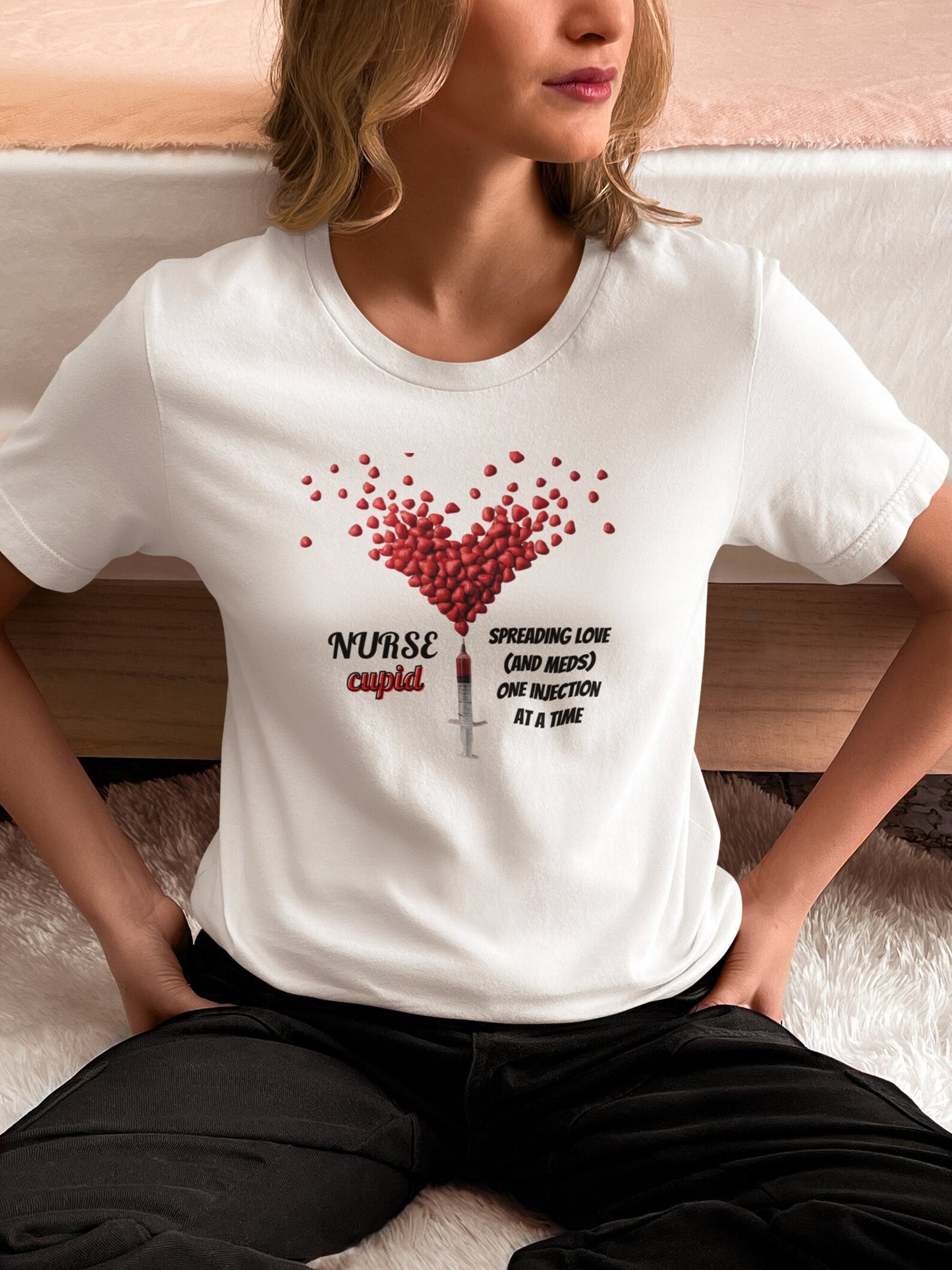 Nurse Cupid: Spreading Love (and Meds) - Funny Nurse T-Shirt, Gifts for Nurses and Nursing Students