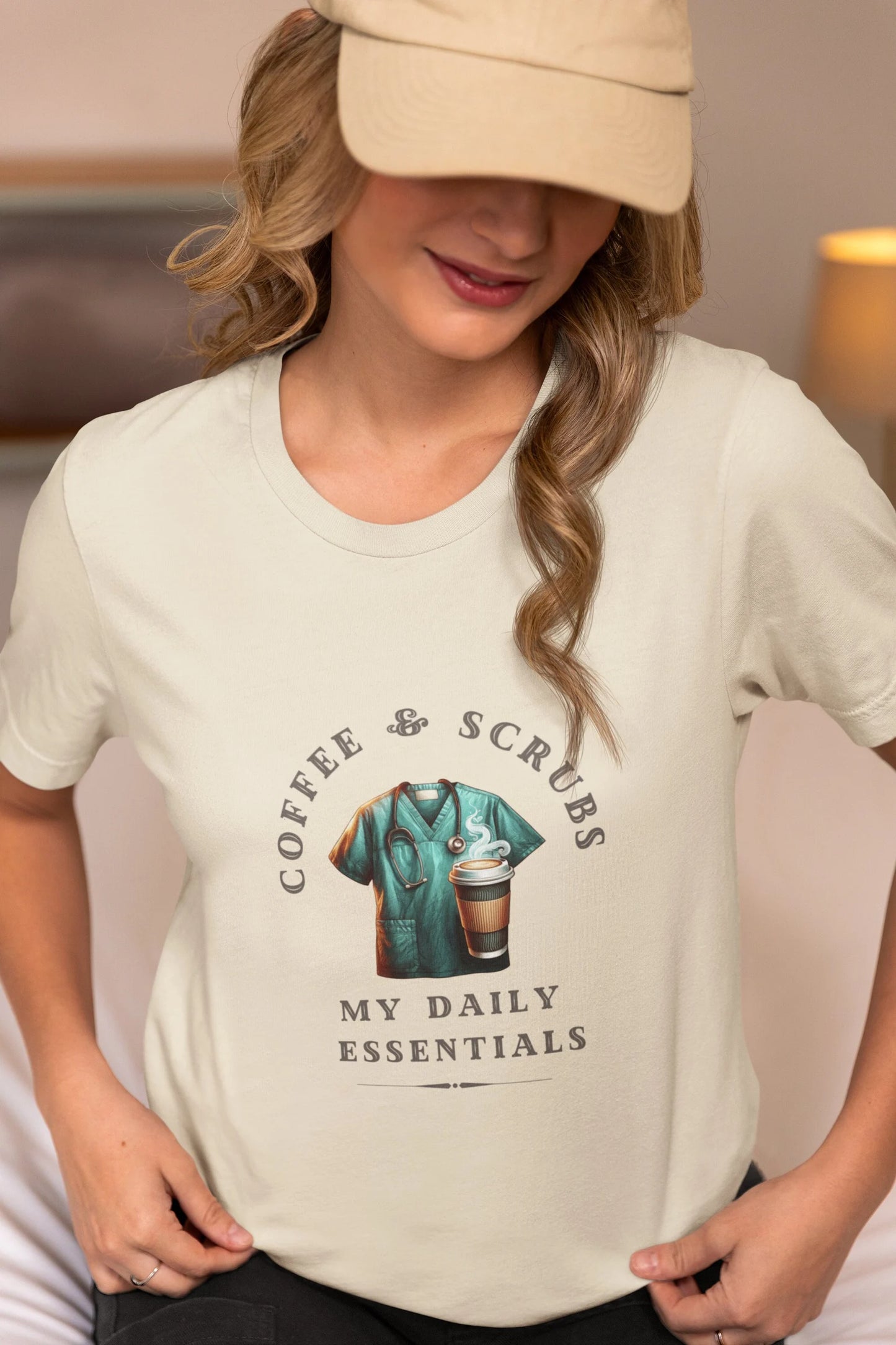 👩‍⚕️☕ “Coffee &amp; Scrubs: Daily Essentials” T-Shirt 👩‍⚕️💉