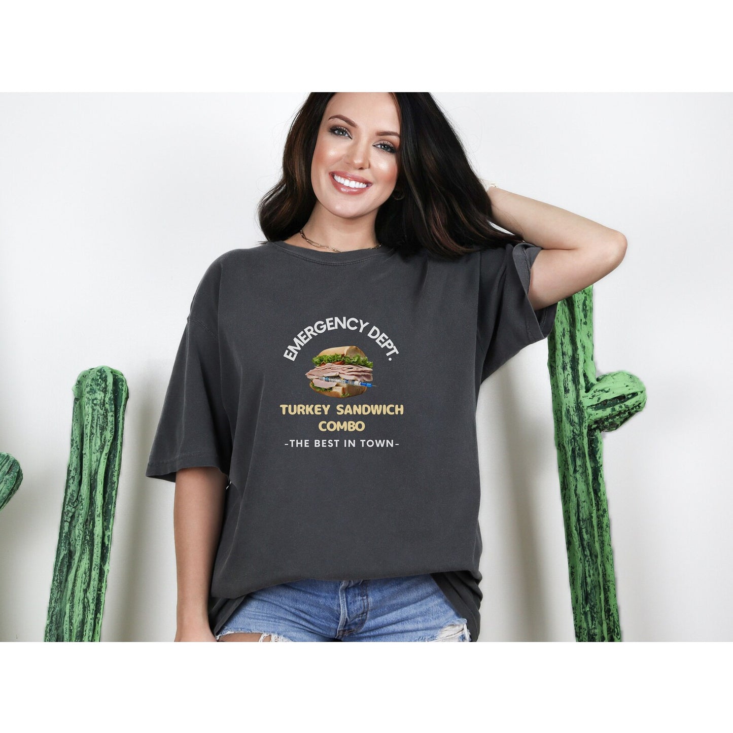 ER Nurse Laugh-Out-Loud Tee - Turkey Sandwich & Syringe Graphic