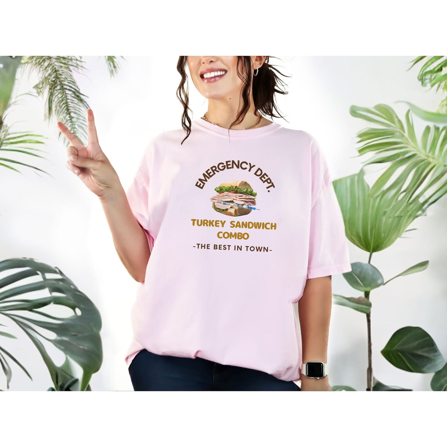 ER Nurse Laugh-Out-Loud Tee - Turkey Sandwich & Syringe Graphic