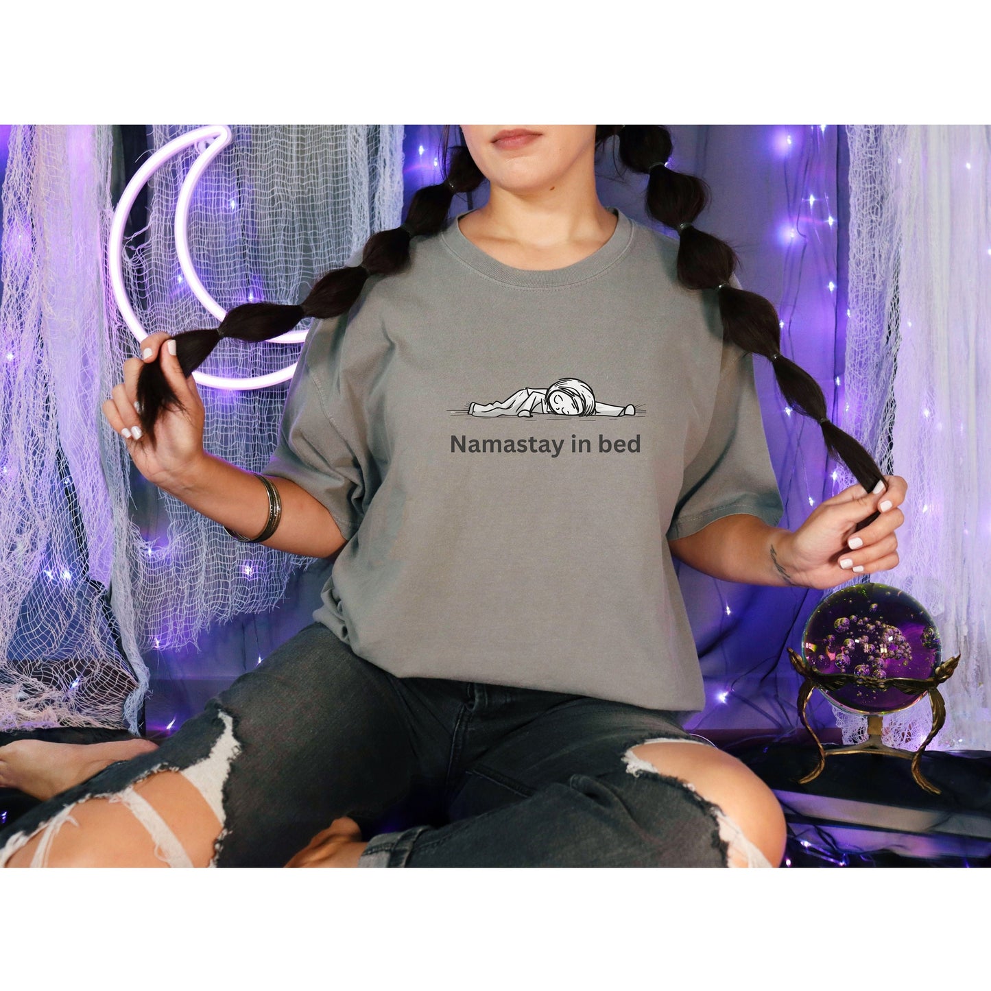 Namastay in Bed – Relaxed & Funny Nurse T-Shirt for Self-Care Lovers