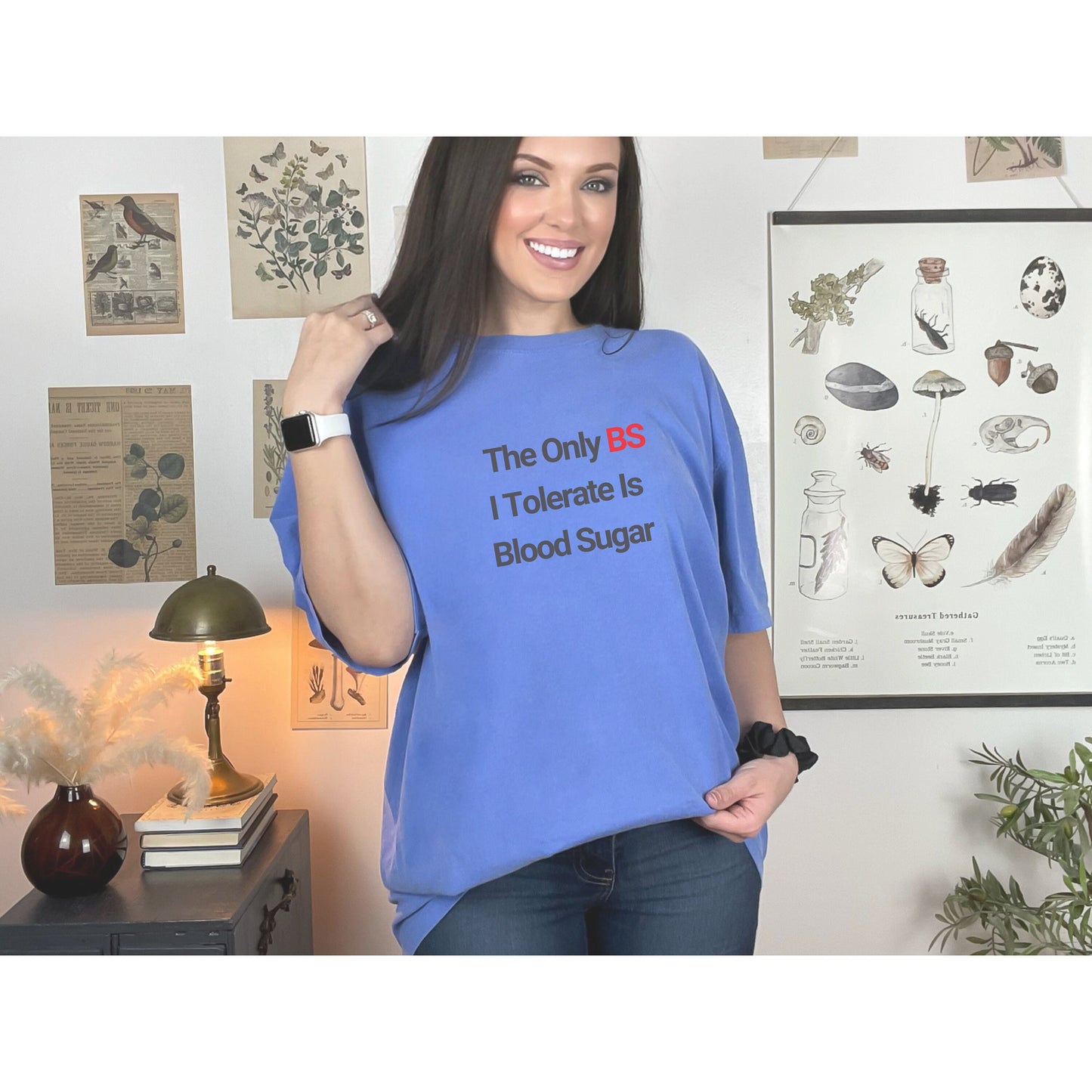 Funny Nurse Shirt – ‘The Only BS I Tolerate is Blood Sugar’