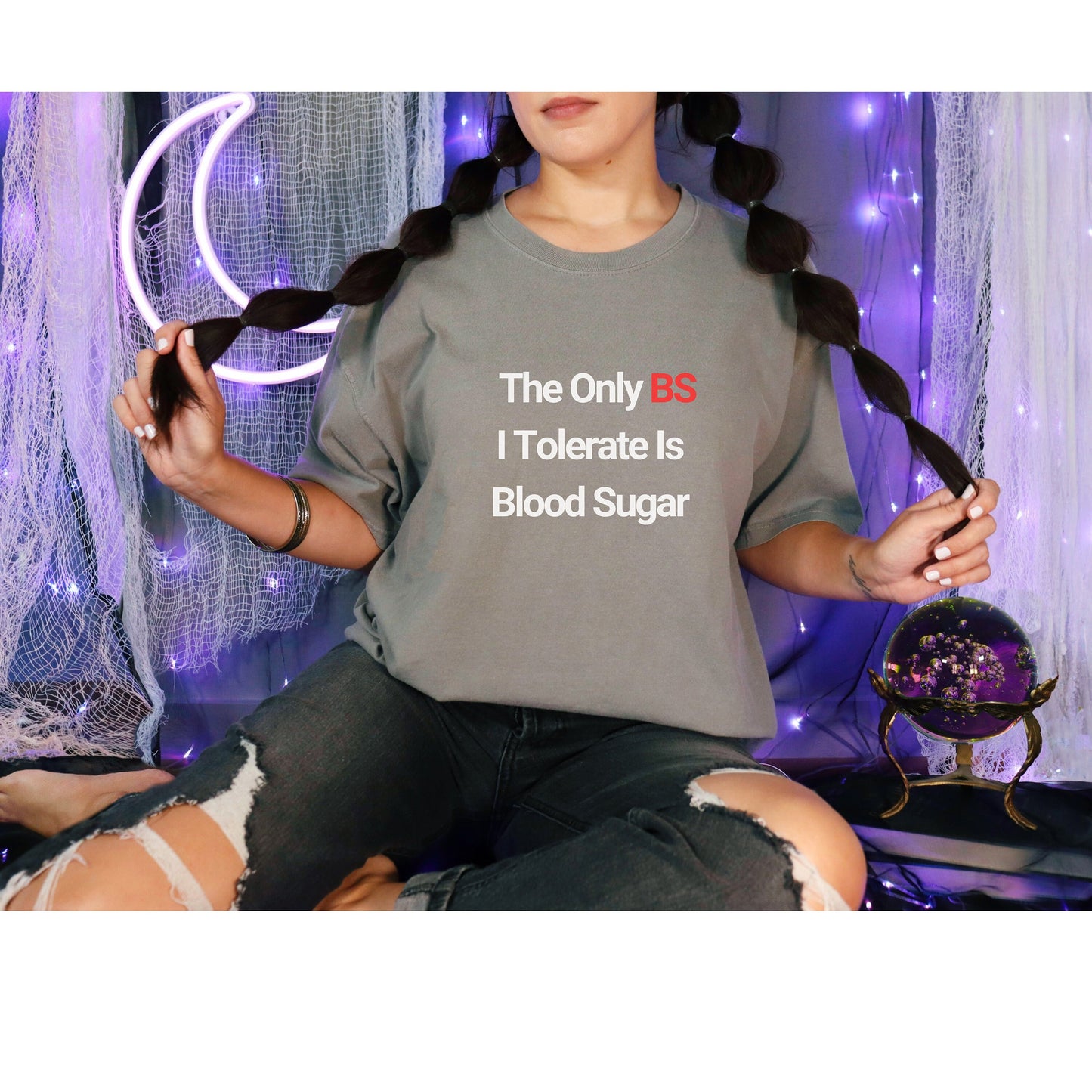 Funny Nurse Shirt – ‘The Only BS I Tolerate is Blood Sugar’