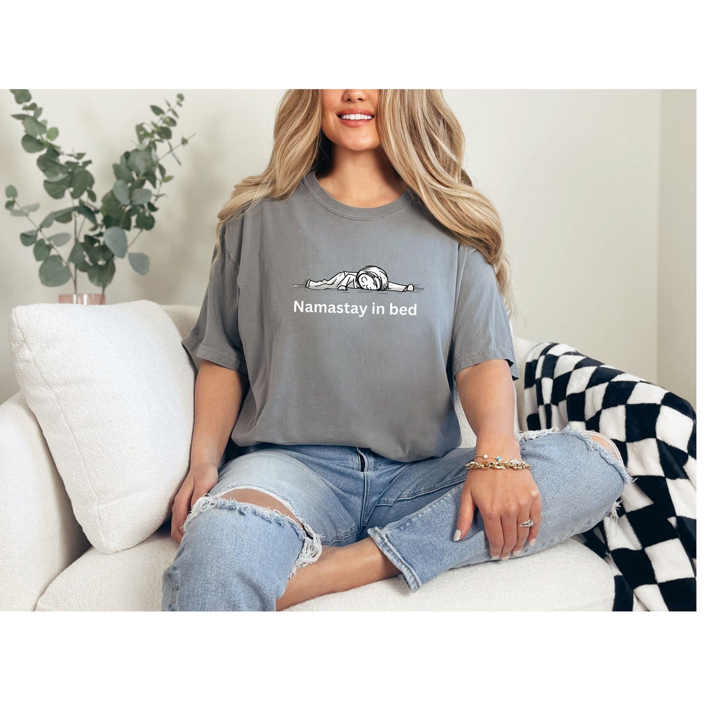 Namastay in Bed – Relaxed & Funny Nurse T-Shirt for Self-Care Lovers