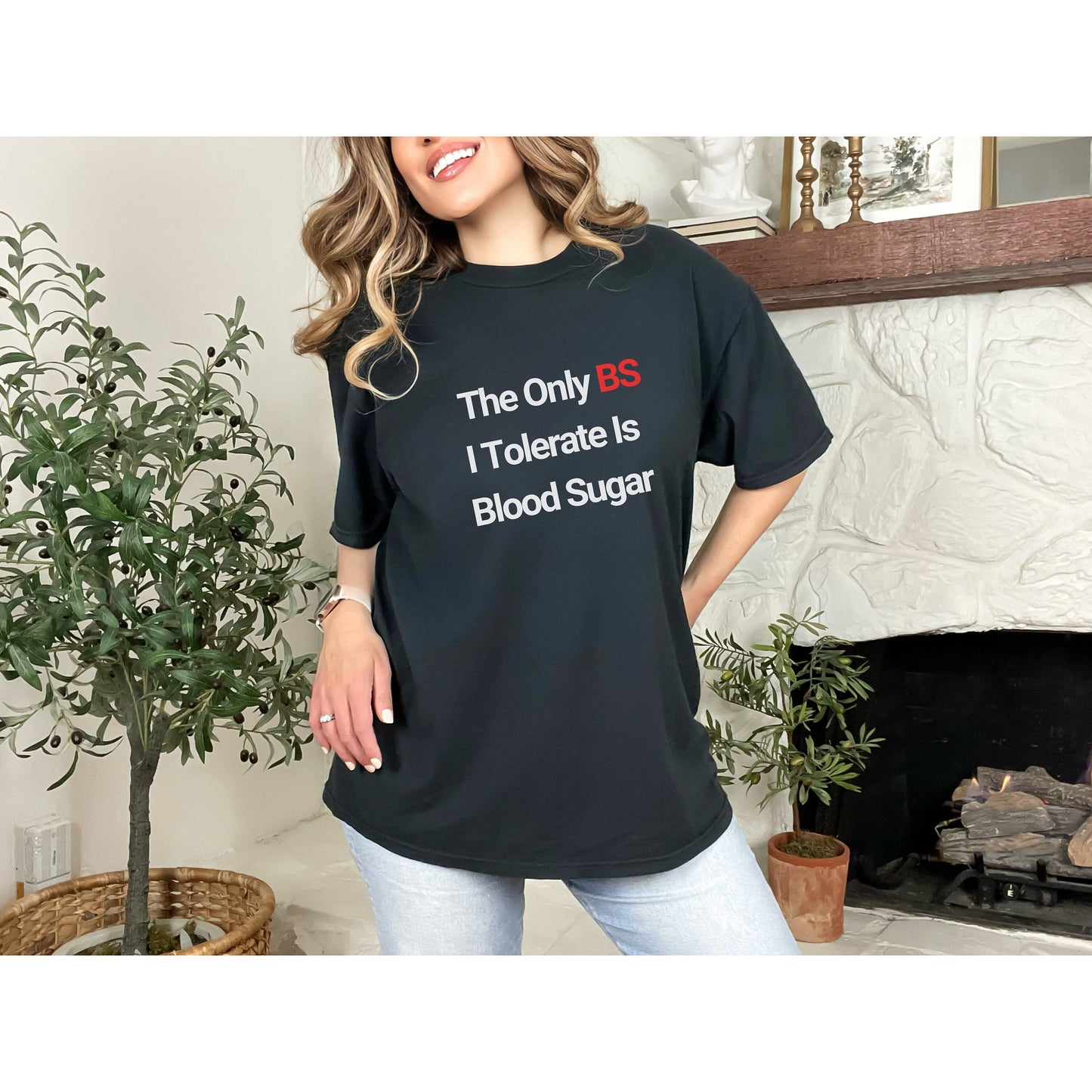 Funny Nurse Shirt – ‘The Only BS I Tolerate is Blood Sugar’