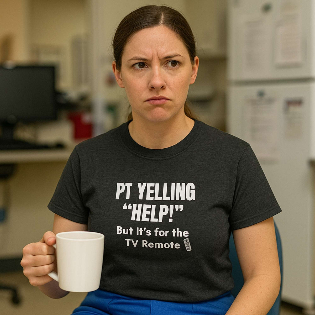 📺 🛋️ PT Yells “Help!” — It’s the TV Remote | Nurse Meltdown Tee
