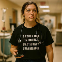 💔 Emotionally Unavailable Nurse | Burnout Tee