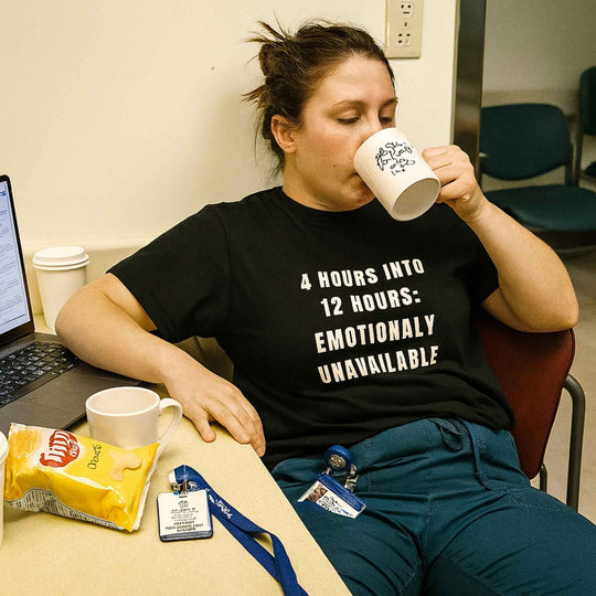 💔 Emotionally Unavailable Nurse | Burnout Tee